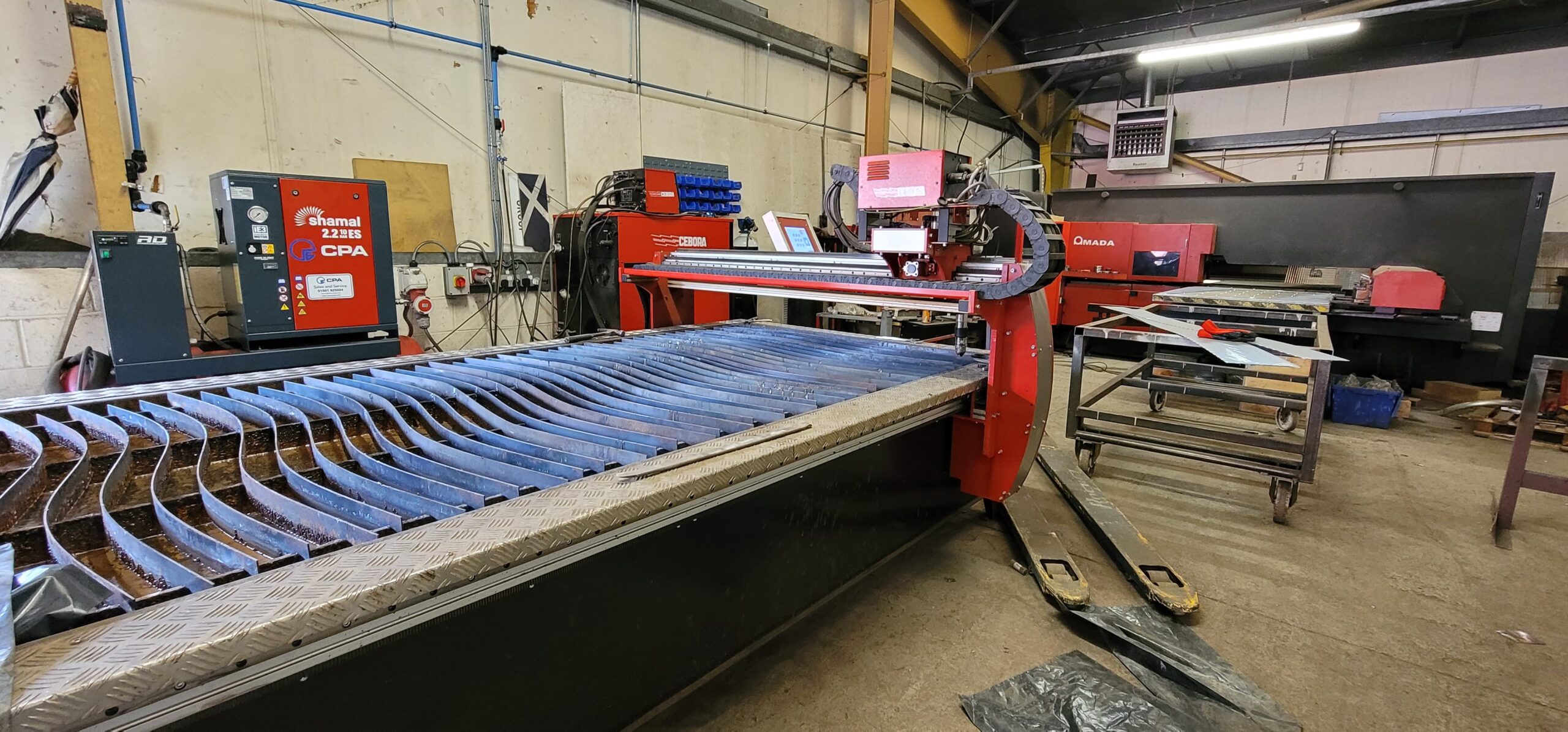 Steel fabrication workshop in London